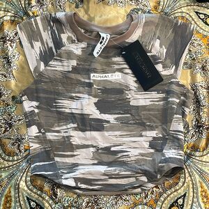 Alphalete Velocity Camo Crop Top Size Small